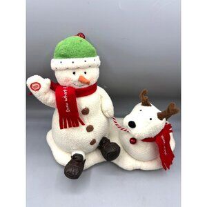 Vtg 2004 Jingle Pals Hallmark Animated Musical Snowman & Reindeer Dog